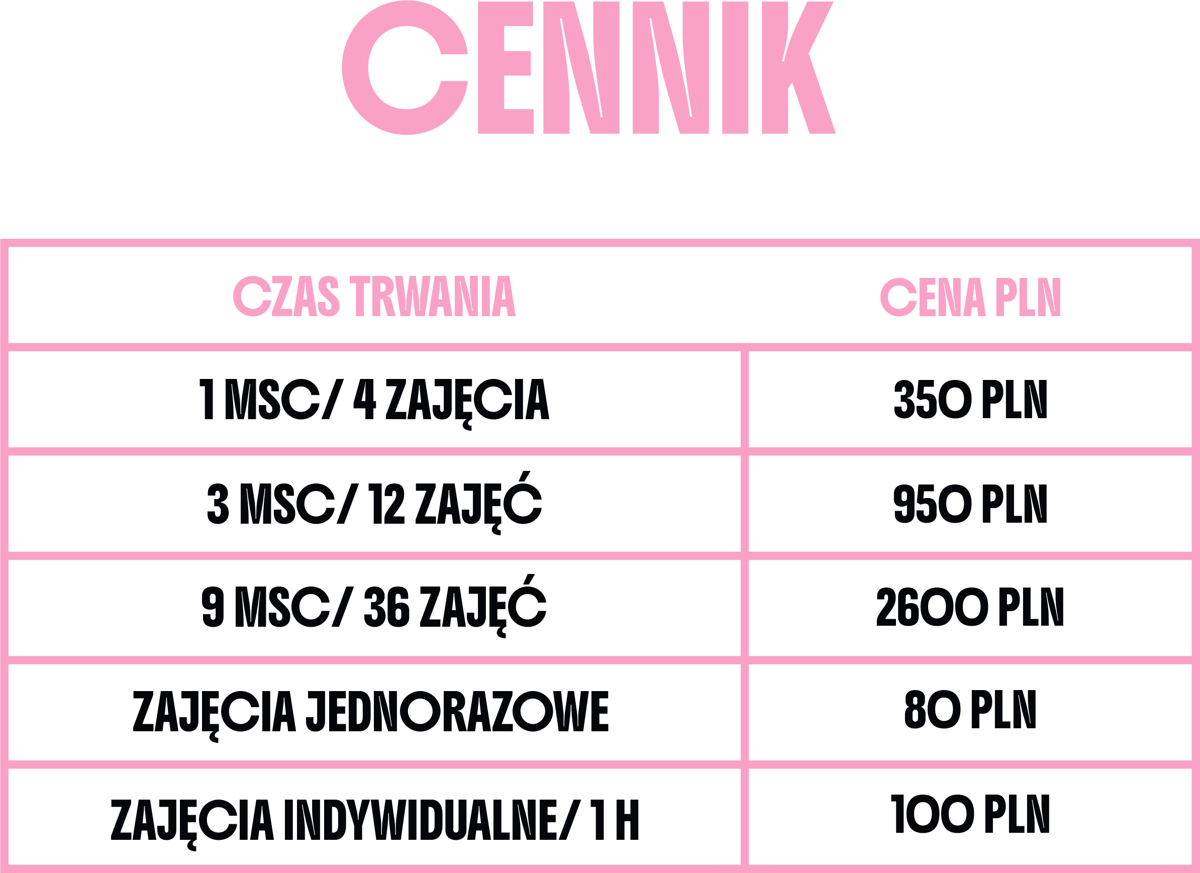 Cennik zajęć artystycznych dla dzieci i młodzieży w Studio Formad w Łodzi: od 350 zł za miesiąc, 80 zł za pojedyncze zajęcia, 100 zł za godzinę indywidualną.